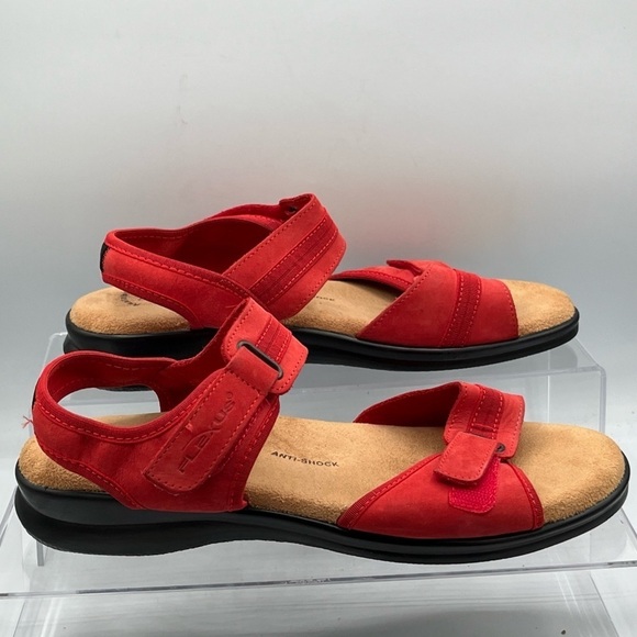 Spring Step Flexus Danila Red Hook and Loop Leather Sandals EU42 US 10.5-11 - Picture 2 of 12